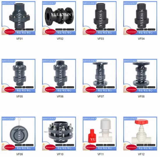 Kunststoff-Rückschlagventil, PVC-Doppelflansch-Rückschlagventil, UPVC-Rückschlagventil mit Flanschende